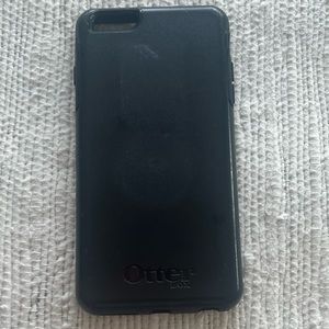 Black otter box iPhone 6 s plus phone case